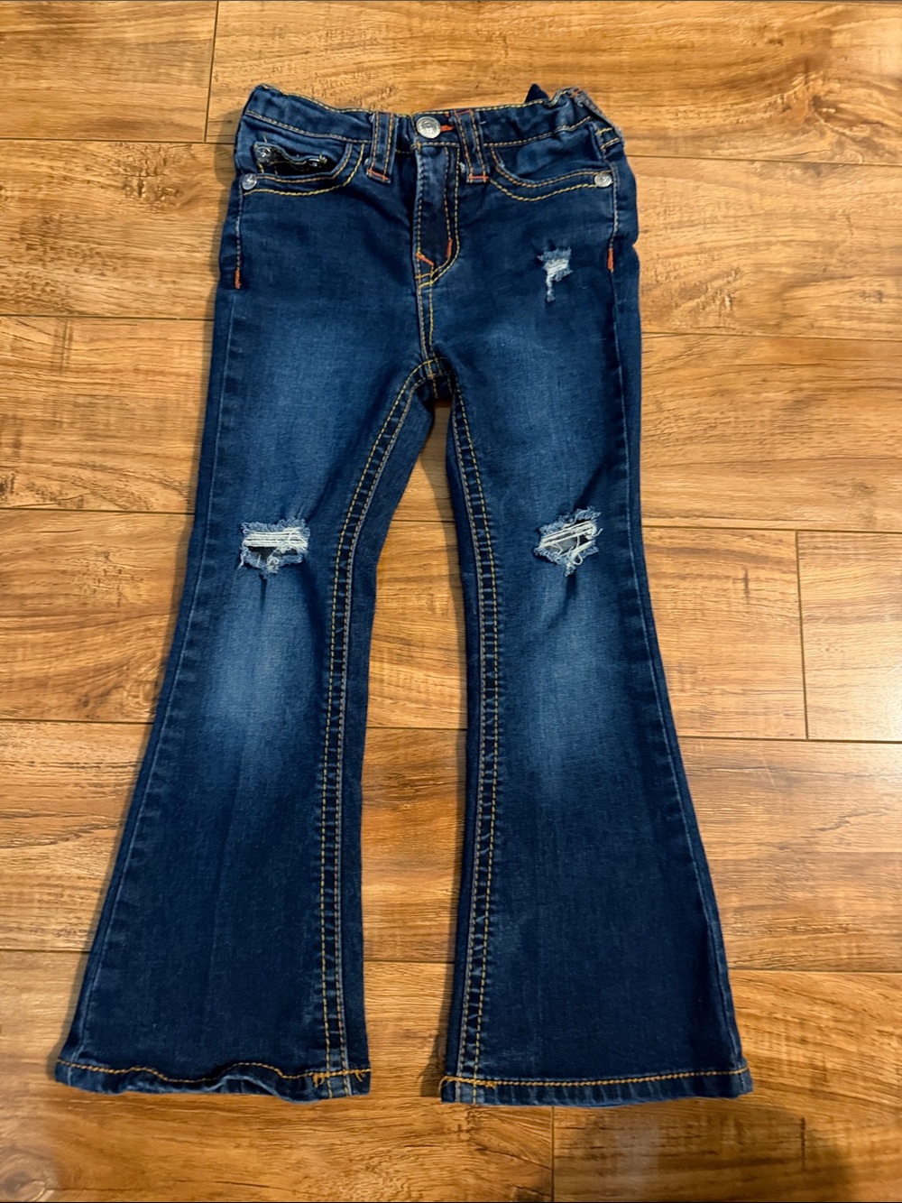 True Religion Dark Blue Flare Jeans for girls.